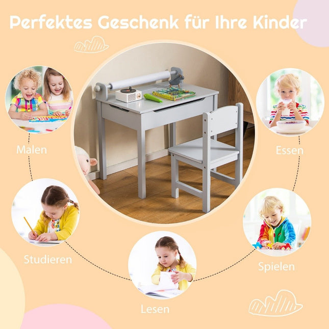 Ensemble table et chaises d'activités pour enfants avec rangement