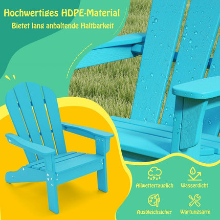 Kinder Adirondack Stuhl, HDPE, Ergonomische Rückenlehne