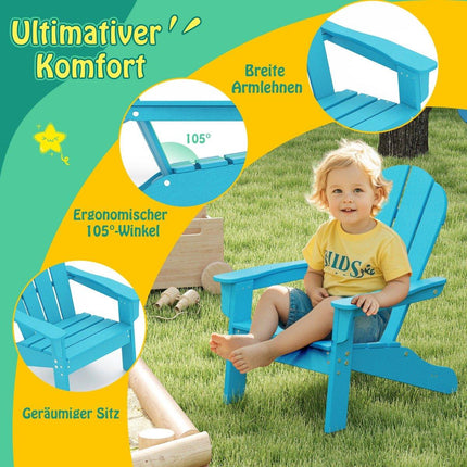 Kinder Adirondack Stuhl, HDPE, Ergonomische Rückenlehne