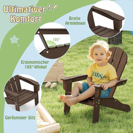 Kinder-Adirondack-Stuhl, HDPE, ergonomische Rückenlehne