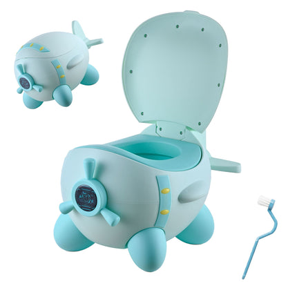 Pot d'apprentissage pour enfants en forme d'avion, couleur menthe, 1-3 ans
