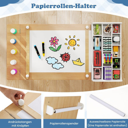 Ensemble table d'art pour enfants avec 2 chaises et chevalet réglable