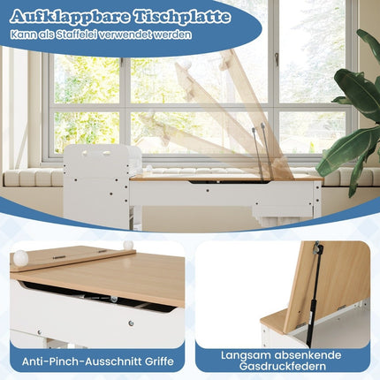 Ensemble table d'art pour enfants avec 2 chaises et chevalet réglable