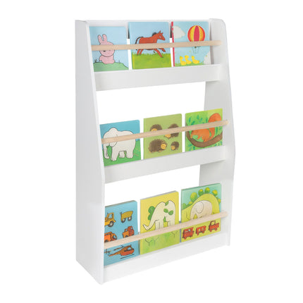 Bibliothèque pour enfants, 3 étagères, blanche