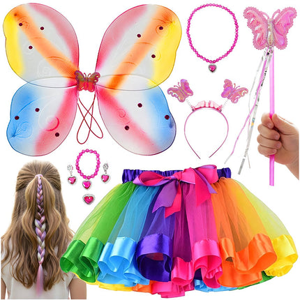 Ensemble de déguisement de papillon pour enfants, ailes et accessoires
