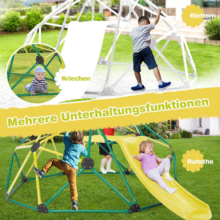 Dôme d'escalade pour enfants avec toboggan, capacité de charge de 180 kg