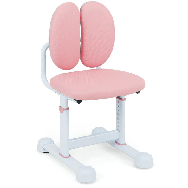 Chaise de bureau pour enfant, hauteur réglable, rose