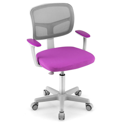 Chaise de bureau pour enfants, chaise d'ordinateur pour enfants, hauteur réglable, vert violet