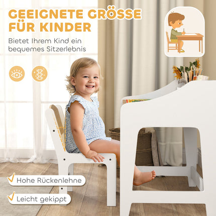 Kinderschreibtisch- und Stuhl-Set, ergonomisch, Alter 3–8