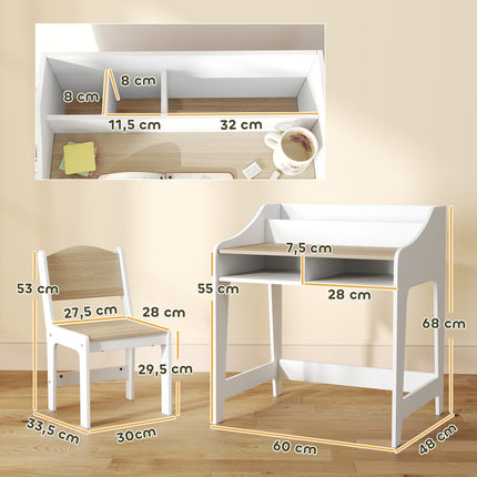 Kinderschreibtisch- und Stuhl-Set, ergonomisch, Alter 3–8