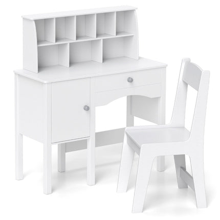 Bureau pour enfants avec chaise, rangement et sécurité