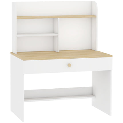Bureau enfant avec rangement, blanc, 80 x 50 x 100 cm