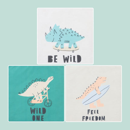 Boîtes de rangement pliables pour enfants, lot de 3, dinosaures et animaux