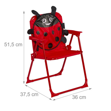 Chaise de camping pliante pour enfants avec motif animalier