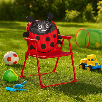 Chaise de camping pliante pour enfants avec motif animalier