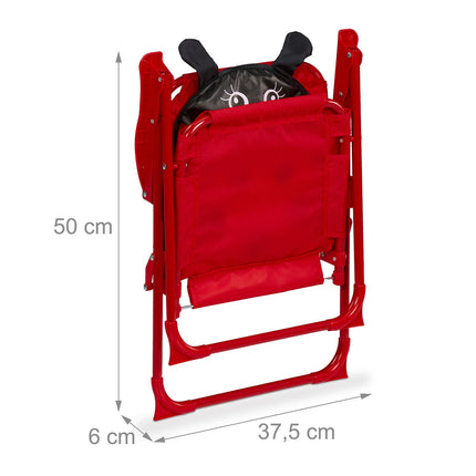 Chaise de camping pliante pour enfants avec motif animalier