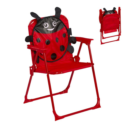 Chaise de camping pliante pour enfants avec motif animalier