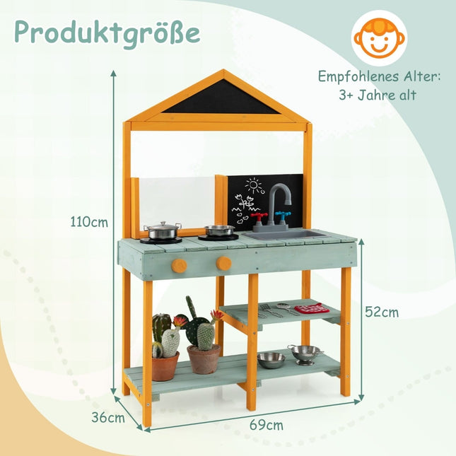 Cuisine de boue pour enfants avec jardinière et évier