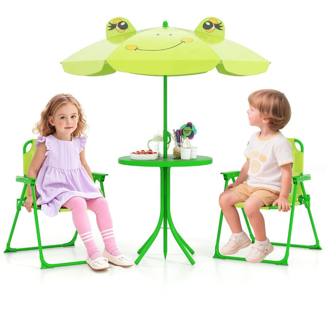 Ensemble de pique-nique pour enfants avec parapluie - Ensemble pliable 4 pièces