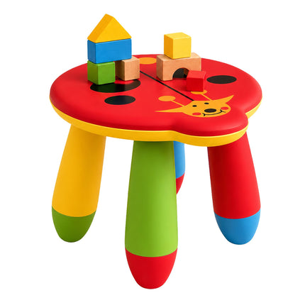 Kinderhocker aus Kunststoff, Marienkäfer-Design, Mehrfarbig
