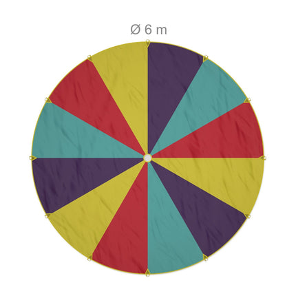 Kinder-Regenbogenfallschirm, 600 cm Durchmesser