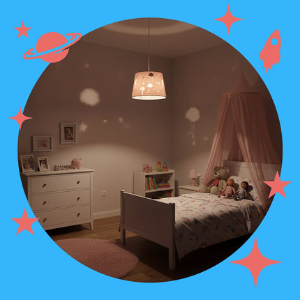 Lampe suspendue pour chambre d'enfant - Motif ciel nocturne