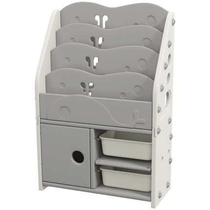 Kinderregal mit 2 Aufbewahrungsschubladen – 4-stufiger Organizer