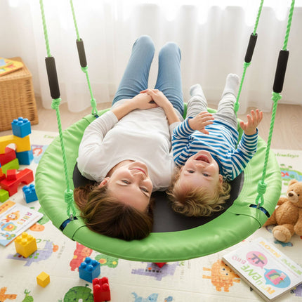 Runde Kinderschaukel mit Schaumstoffgriffen