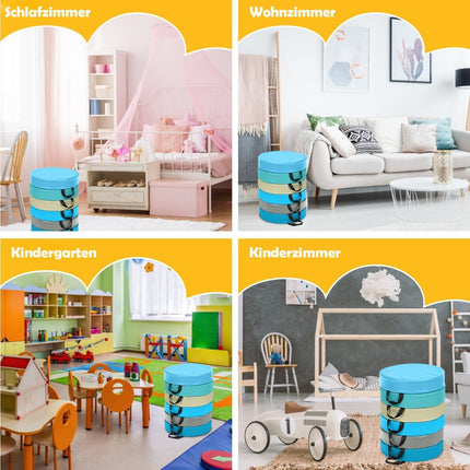 Lot de 6 coussins de siège pour enfants avec poignée et fermeture éclair