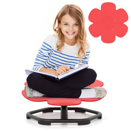 Fauteuil pivotant sensoriel pour enfants, rotation à 360°, rouge
