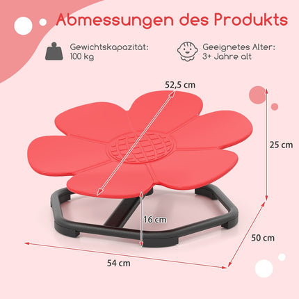 Fauteuil pivotant sensoriel pour enfants, rotation à 360°, rouge