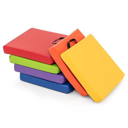 Lot de 6 coussins de sol carrés pour enfants, 40 x 40 cm, portables