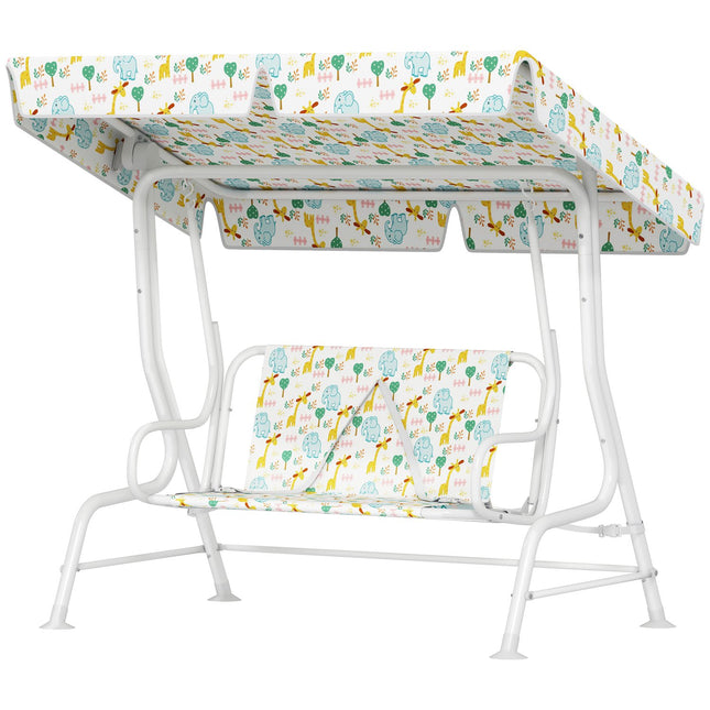 Children's Swing Seat, Steel Frame, 2-Seater, 60 kg Capacity