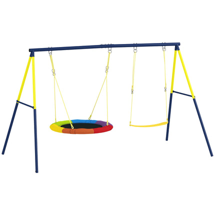 Kinderschaukel mit verstellbaren Seilen, 100cm Nestschaukel