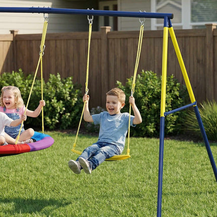 Kinderschaukel mit verstellbaren Seilen, 100cm Nestschaukel