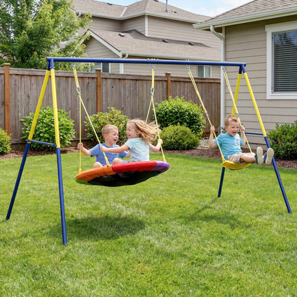 Kinderschaukel mit verstellbaren Seilen, 100cm Nestschaukel