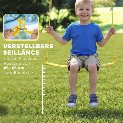 Kinderschaukel mit verstellbaren Seilen, 100cm Nestschaukel