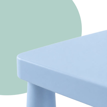 Kinder Tisch- und Stuhl-Set, 3-teilig, blauer Kunststoff