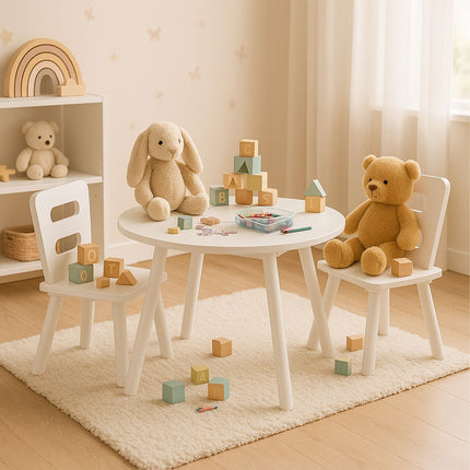 Ensemble table et chaises pour enfants avec rangement