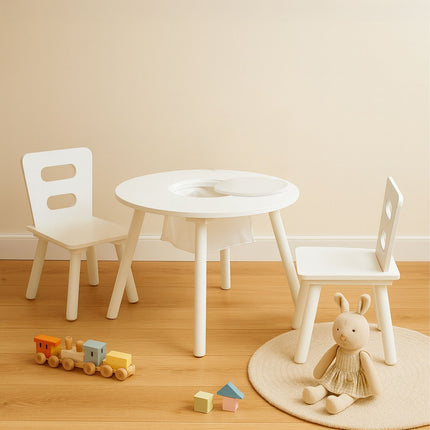 Ensemble table et chaises pour enfants avec rangement
