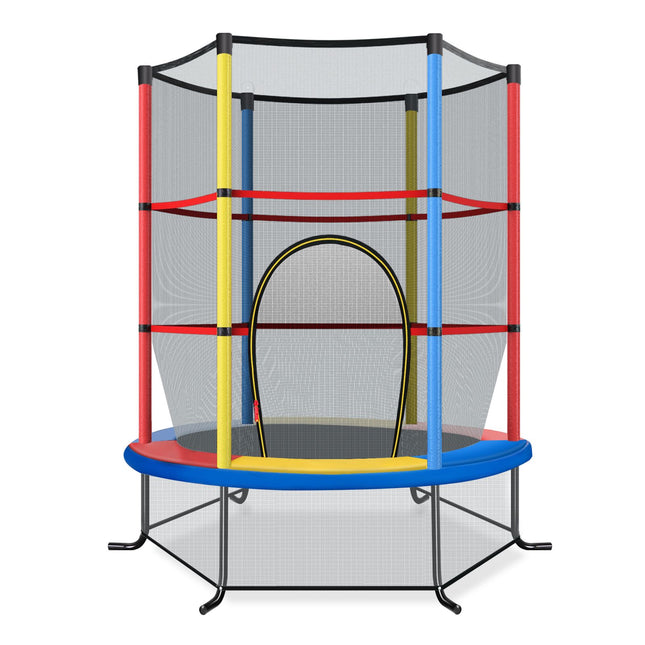 Trampoline pour enfants avec filet de sécurité, 165 cm, capacité de charge 135 kg