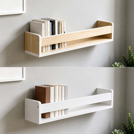 Ensemble de 3 étagères murales pour enfants, MDF blanc, 58 cm