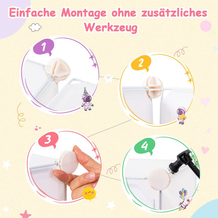 Organisateur de garde-robe pour enfants, 8 cubes, blanc, ajustable