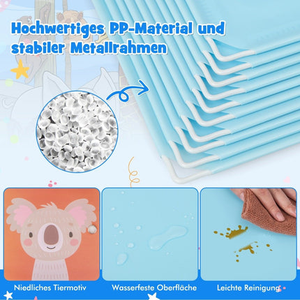 Kinderkleiderschrank mit 12 Würfeln, Blau, Kunststoff