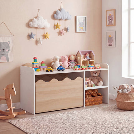 Ensemble table d'activités en bois pour enfants avec banc de rangement