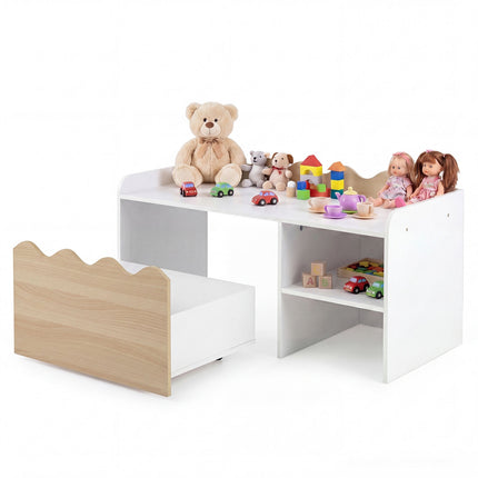 Ensemble table d'activités en bois pour enfants avec banc de rangement