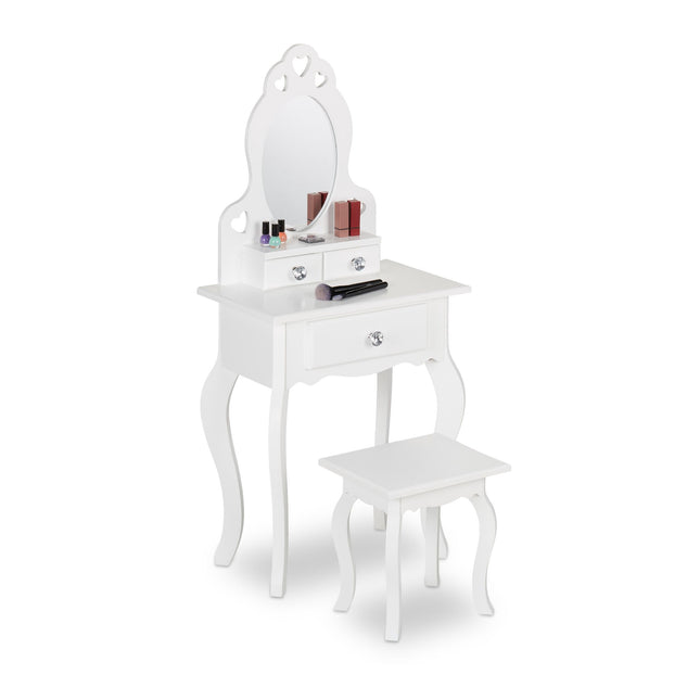 Coiffeuse pour enfants avec tabouret