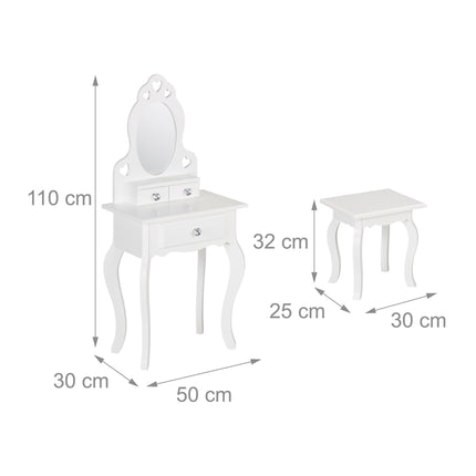 Kinderschminktisch mit Hocker
