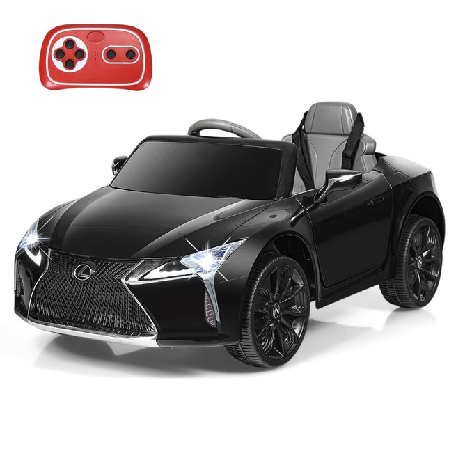 Voiture électrique pour enfants avec télécommande 2,4 G, lumières LED et musique Véhicule pour enfants Lexus LC500 noir