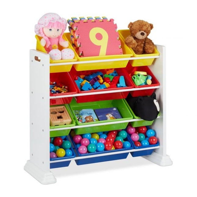 Étagère pour enfants blanche avec tiroirs de rangement